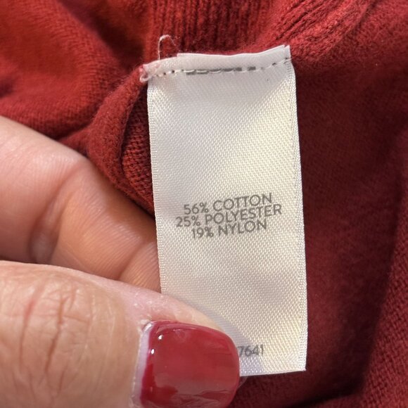 Jill Womens L Red Long Sleeve Knit Sweater Dress Minimalist Quiet Luxury casual - Picture 5 of 7